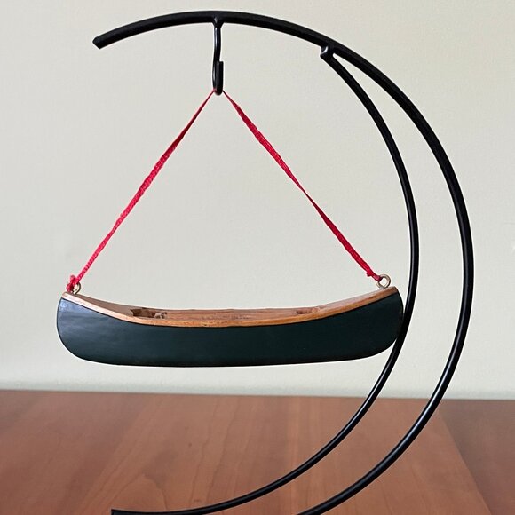 Adorable Wooden Canoe with Paddles Ornament - Picture 6 of 7